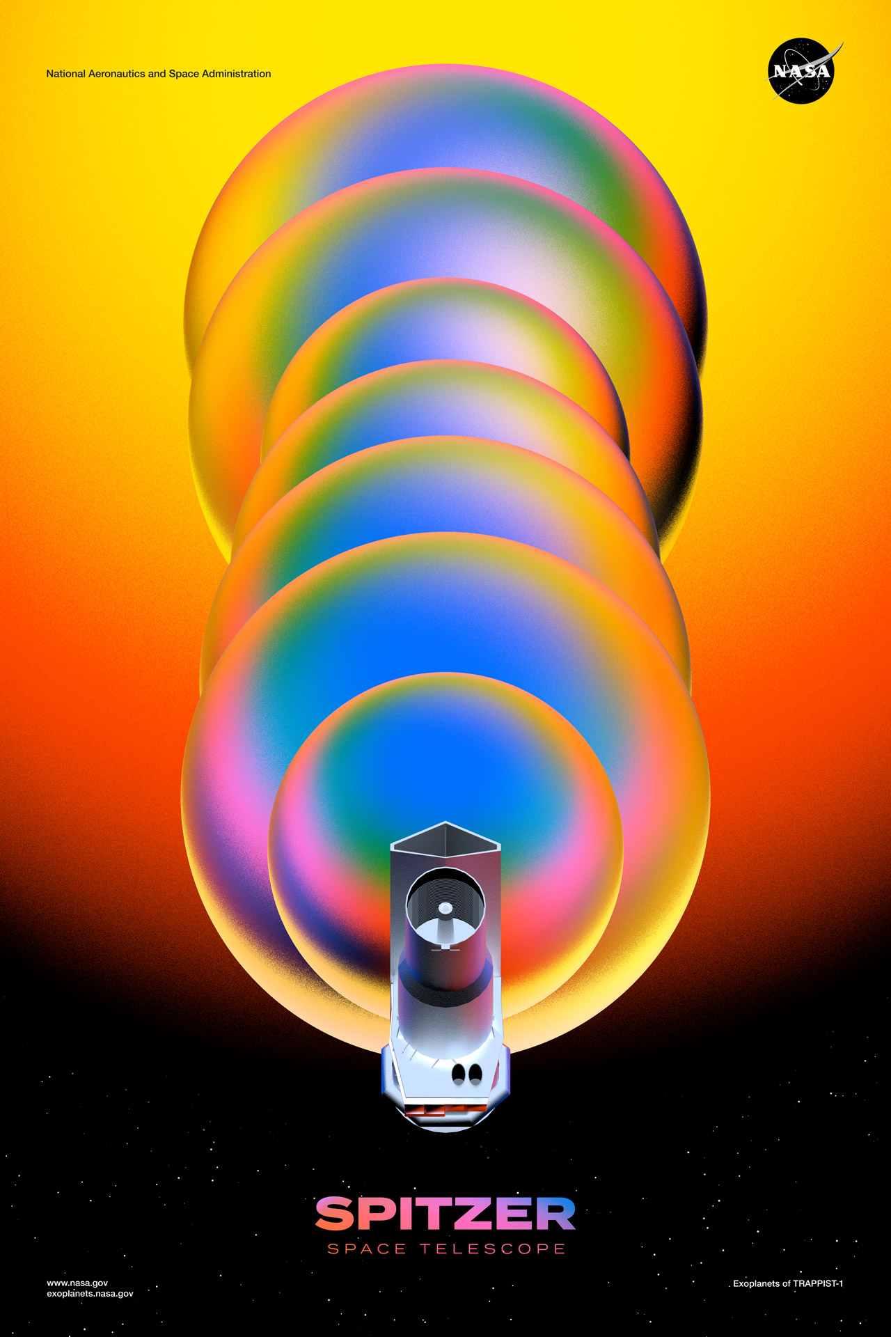 NASA Telescope poster - Spitzer